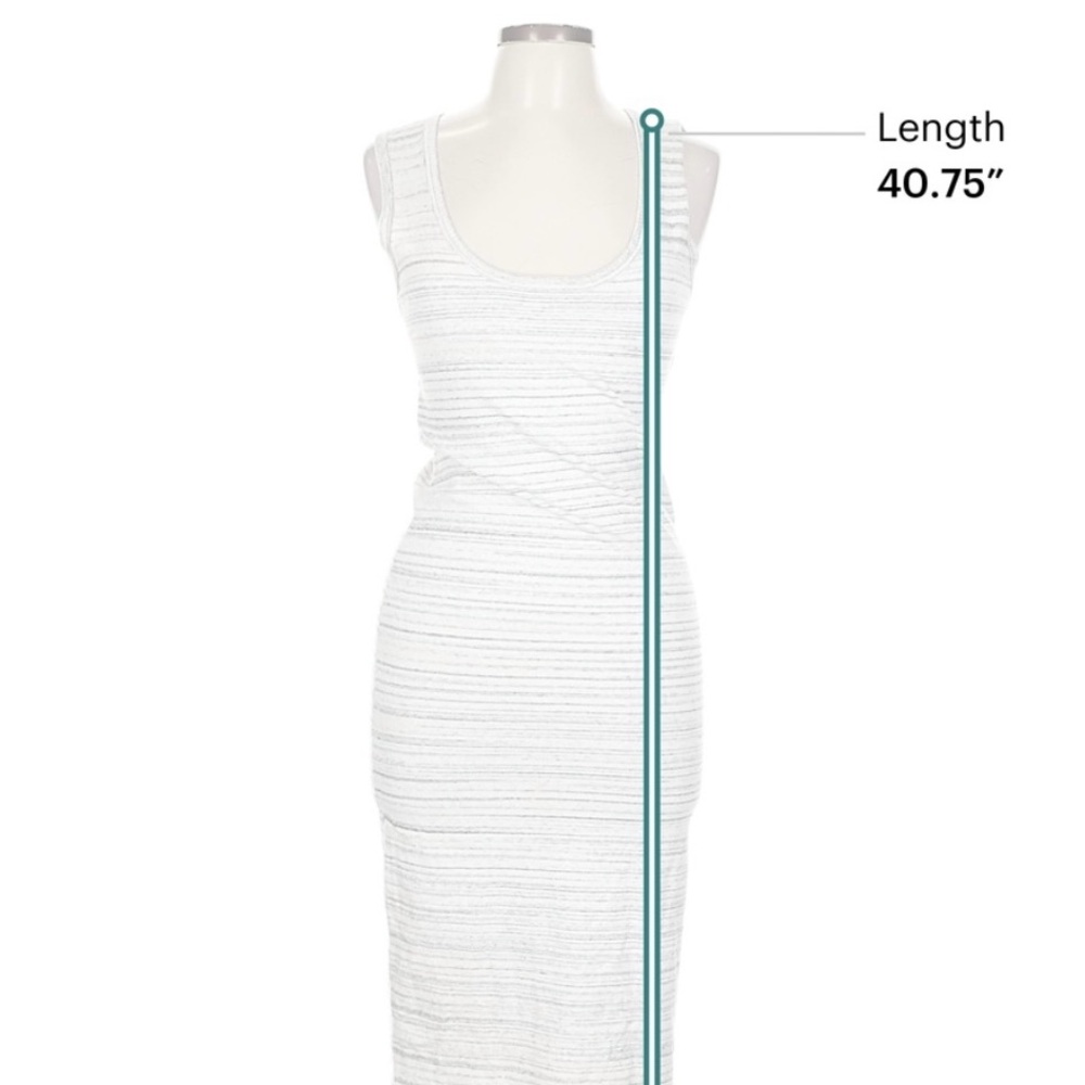 Express Heather Gray Midi Dress - Picture 4 of 6